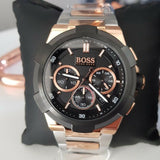  Shop Authentic Hugo Boss Supernova Black Dial Two Tone Steel Strap Watch for Men - 1513358 - Luxxuri