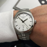  Shop Authentic Tissot PR 100 Quartz White Dial Silver Steel Strap Watch For Women - T101.410.11.031.00 - Luxxuri
