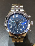  Shop Authentic Breitling Super Avi B04 Chronograph GMT 46 Tribute to Vought F4U Corsair Blue Dial Silver Steel Strap Watch for Men - AB04451A1C1A1 - Luxxuri