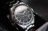  Shop Authentic Emporio Armani Sigma Chronograph Black Dial Silver Steel Strap Watch For Men - AR6098 - Luxxuri