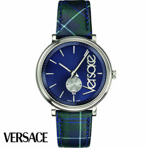  Shop Authentic Versace V-Circle The Clans Edition Blue Dial Blue & Green Leather Strap Watch for Women  - VEBQ00118 - Luxxuri