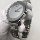  Shop Authentic Movado Bold Crystal Dot Silver Dial Silver Steel Strap Watch For Women - 3600334 - Luxxuri