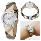  Shop Authentic Burberry The City Nova Silver Dial Brown Leather Strap Watch for Women - BU9212 - Luxxuri