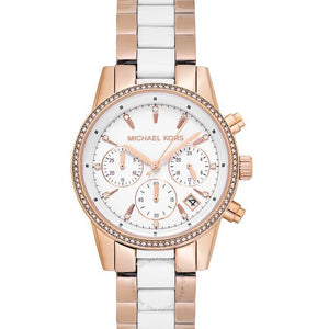  Shop Authentic Michael Kors Ritz White Dial Two Tone Steel Strap Watch for Women - MK6324 - Luxxuri