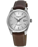  Shop Authentic Tissot Gentleman Powermatic 80 Silicium Silver Dial Brown Leather Strap Watch For Men - T127.407.16.031.00 - Luxxuri