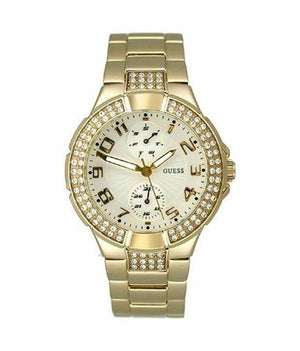  Shop Authentic Guess Mini Prism Diamonds White Dial Gold Steel Strap Watch for Women - W15072L1 - Luxxuri
