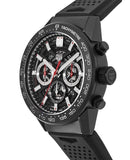  Shop Authentic Tag Heuer Carrera Automatic Chronograph Black Dial Black Rubber Strap Watch for Men - CBG2A90.FT6173 - Luxxuri