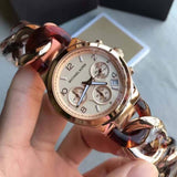  Shop Authentic Michael Kors Runway Rose Gold Dial Two Tone Steel Strap Watch for Women - MK4269 - Luxxuri