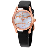  Shop Authentic Tissot T Wave Diamond Mother of Pearl Dial Black Leather Strap Watch For Women - T112.210.36.111.00 - Luxxuri
