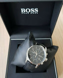  Shop Authentic Hugo Boss Jet Black Dial Black Leather Strap Watch for Men - 1513279 - Luxxuri
