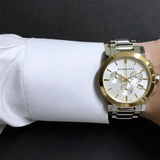  Shop Authentic Burberry The City White Dial Two Tone Steel Strap Watch for Men - BU9751 - Luxxuri
