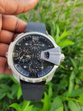  Shop Authentic Diesel Uber Chief Oversized 4 Time Black Dial Leather Strap Watch For Men - DZ7376 - Luxxuri