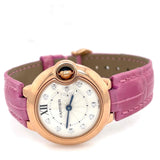  Shop Authentic Cartier Ballon Bleu Diamonds White Dial Pink Leather Strap Watch for Women - WE902050 - Luxxuri