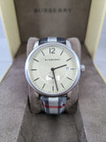  Shop Authentic Burberry The Classic Horseferry Silver Dial Black Leather Strap Watch for Men - BU10002 - Luxxuri