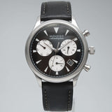  Shop Authentic Movado Heritage Chronograph Black Dial Black Leather Strap Watch for Men - 3650005 - Luxxuri