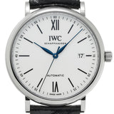  Shop Authentic IWC Portofino Automatic '150 Years' Edition Automatic White Dial Black Leather Strap Watch for Men - IW356519 - Luxxuri