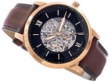  Shop Authentic Fossil Neutra Automatic Skeleton Black Dial Brown Leather Strap Watch for Men - ME3195 - Luxxuri