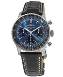  Shop Authentic Breitling Navitimer B01 Chronograph 41 Blue Dial Black Leather Strap Watch for Men - AB0139241C1P1 - Luxxuri