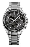  Shop Authentic Hugo Boss Chronograph Black Dial Silver Steel Strap Watch for Men - 151080 - Luxxuri