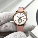  Shop Authentic Michael Kors Petite Portia Silver Dial Pink Rubber Strap Watch For Women - MK2735 - Luxxuri