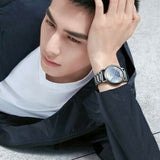  Shop Authentic Emporio Armani Meccanico Automatic Grey Dial Grey Steel Strap Watch For Men - AR60029 - Luxxuri