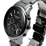  Shop Authentic Emporio Armani Ceramica Chronograph Black Dial Black Steel Strap Watch For Men - AR1451 - Luxxuri