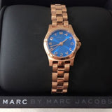  Shop Authentic Marc Jacobs Henry Dinky Blue Dial Rose Gold Steel Strap Watch for Women - MBM3204 - Luxxuri