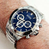  Shop Authentic Hugo Boss Ikon Blue Dial Silver Steel Strap Watch for Men - 1512963 - Luxxuri