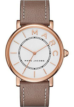  Shop Authentic Marc Jacobs Roxy White Dial Cement Brown Leather Strap Watch for Women - MJ1533 - Luxxuri