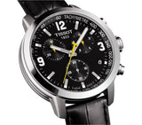  Shop Authentic Tissot PRC 200 Chronograph Black Dial Black Leather Strap Watch For Men - T055.417.16.057.00 - Luxxuri