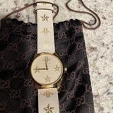  Shop Authentic Gucci G Timeless White Dial White Leather Strap Watch For Women - YA1264096 - Luxxuri