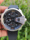  Shop Authentic Diesel Uber Chief Oversized 4 Time Black Dial Leather Strap Watch For Men - DZ7376 - Luxxuri