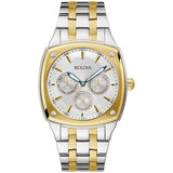  Shop Authentic Bulova Classic Multi Function Silver Dial Two Tone Steel Strap Watch for Men - 98C142 - Luxxuri