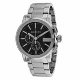 Shop Authentic Gucci G Chrono Black Dial Silver Steel Strap Watch For Men - YA101204 - Luxxuri