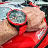  Shop Authentic Diesel Mr Daddy 2.0 Black Dial Red Steel Strap Watch For Men - DZ7370 - Luxxuri
