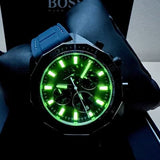  Shop Authentic Hugo Boss Energy Chronograph Grey Dial Green Rubber Strap Watch For Men - 1513972 - Luxxuri