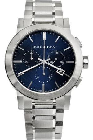  Shop Authentic Burberry The City Blue Dial Silver Steel Strap Watch for Men - BU9363 - Luxxuri