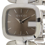  Shop Authentic Gucci G Gucci Brown Dial Silver Steel Strap Watch For Women - YA125507 - Luxxuri