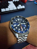  Shop Authentic Seiko 5 Sports GMT SKX Automatic Blueberry Dial Silver Steel Strap Watch For Men - SSK003K1 - Luxxuri