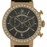  Shop Authentic Swarovski Citra Sphere Chronograph Black Dial Black Leather Strap Watch for Women - 5055209 - Luxxuri