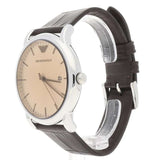  Shop Authentic Emporio Armani Luigi Analog Bronze Dial Brown Leather Strap Watch For Men - AR11096 - Luxxuri