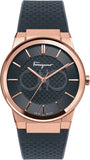 Salvatore Ferragamo Sapphire Black Dial Black Silicone Strap Watch for Men - SFHP00420