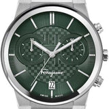  Shop Authentic Salvatore Ferragamo Sapphire Chrono Green Dial Silver Steel Strap Watch for Men - SFME00421 - Luxxuri