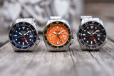  Shop Authentic Seiko 5 Sports Automatic GMT Black Dial Silver Steel Strap Watch For Men - SSK001K1 - Luxxuri