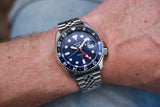  Shop Authentic Seiko 5 Sports GMT SKX Automatic Blueberry Dial Silver Steel Strap Watch For Men - SSK003K1 - Luxxuri