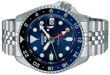  Shop Authentic Seiko 5 Sports GMT SKX Automatic Blueberry Dial Silver Steel Strap Watch For Men - SSK003K1 - Luxxuri