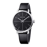  Shop Authentic Calvin Klein Even Black Dial Black Leather Strap Watch for Women  - K7B231CZ - Luxxuri