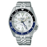  Shop Authentic Seiko 5 Sports SKX GMT Automatic Sky Blue Dial Silver Steel Strap Watch For Men - SSK033K1 - Luxxuri