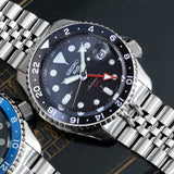  Shop Authentic Seiko 5 Sports Automatic GMT Black Dial Silver Steel Strap Watch For Men - SSK001K1 - Luxxuri