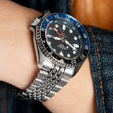  Shop Authentic Seiko 5 Sports GMT SKX Automatic Blueberry Dial Silver Steel Strap Watch For Men - SSK003K1 - Luxxuri